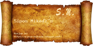 Sipos Mikeás névjegykártya